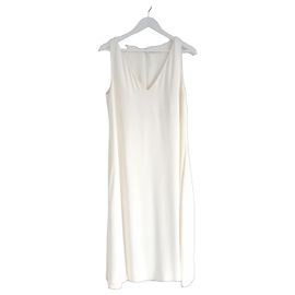 Céline Vestido creme evasê Celine x Phoebe Philo Primavera 2012 Cru
