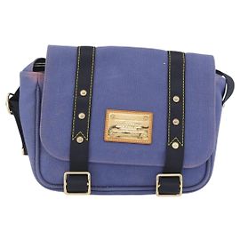 Borsa Messenger Antigua in Tela Louis Vuitton Blu