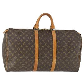 LOUIS VUITTON Bolsa Boston Monogram Keepall 55 M41424 LV Auth ka2325 Monograma