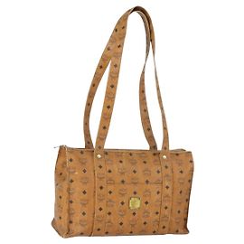 Sac Tote MCM Logogram Vicetos PVC Marron Or Auth 169472 Marron Doré