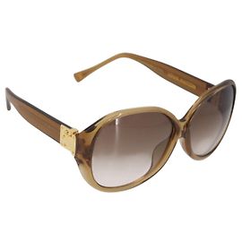 LOUIS VUITTON Supson Oversized Sunglasses plastic Brown Z0132E LV Auth BA10709 Brown