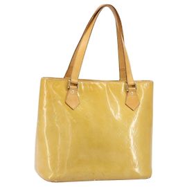 LOUIS VUITTON Sac à main Houston Monogram Vernis Beige M91004 LV Auth 171560 Beige