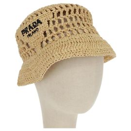 Cappello bucket PRADA Raffia S Beige Auth 161326M Beige