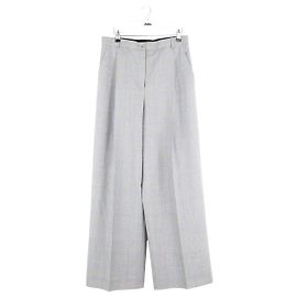 Nina Ricci Pantaloni larghi in lana grigia Grigio