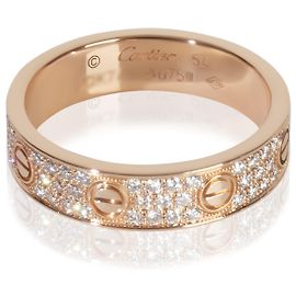 Cartier Rose Gold Diamond Small Model Love Ring Other