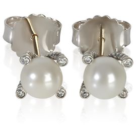 Orecchini in argento sterling con perle e diamanti David Yurman Altro