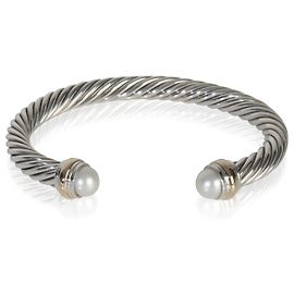 Bracciale Classico in Cavo con Perla in Oro Giallo e Argento Sterling di David Yurman Altro