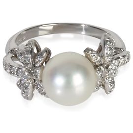 Tiffany & Co. Platinum Pearl and Diamond Fireworks Ring Other