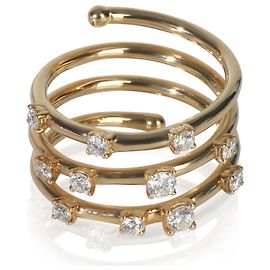 Autre Marque Anel flexível em ouro amarelo com diamantes Outro