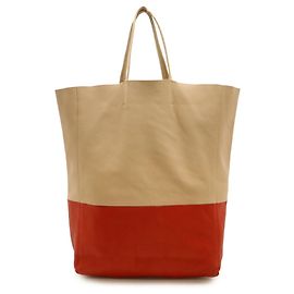 Céline Sac cabas horizontal Celine bicolore Rouge Beige