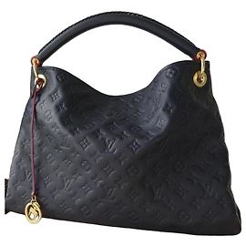 Sac à main Louis Vuitton Artsy en cuir bleu nuit Bleu Marine