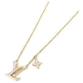Collar de esmalte icónico LV Louis Vuitton Rosa Dorado