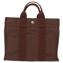 Hermès Hermes Fourre-tout Herline Canvas Brown