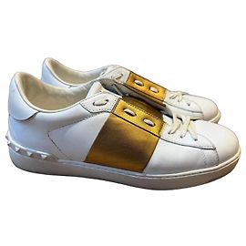 Sneakers Valentino Garavani Bianco D'oro Crema