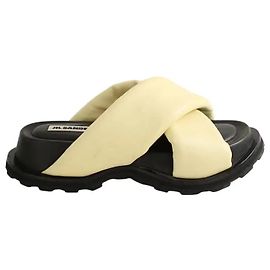Jil Sander Gelbe Leder-Mules Gelb