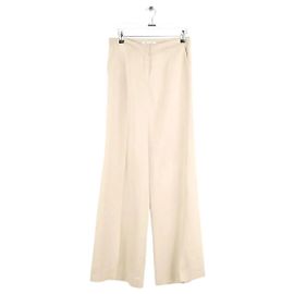 Dior Pantalones rectos de seda caqui Caqui