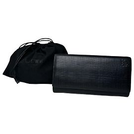 Vintage Loewe Madrid Leather Wallet Black Black