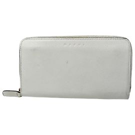 Vintage Marni Zippy Leather wallet White White