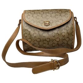 Céline Bolsa de ombro / crossbody vintage Celine Monogram dourada bege Dourado