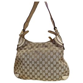 Sac Hobo Monogram Gucci Marron Beige