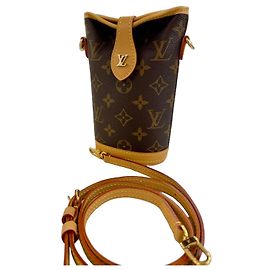 Bolsa transversal Louis Vuitton Fold Me Pouch Monogram Marrom Monograma