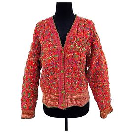 Suéter cropped oversize Kenzo Paris, suéter arcoíris de los 80 Multicolor Naranja