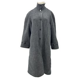 Autre Marque Wendewolle grauer Mantel Grau