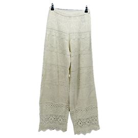 Maje White Crochet Pants White