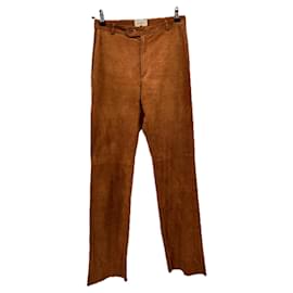 Autre Marque Hose aus Wildleder in Camel Kamel