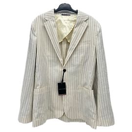 Tommy Hilfiger Blazer blanco rayado de lino Blanco