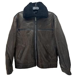 Samsoe & Samsoe Blouson en cuir marron Marron