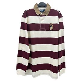 Polo Ralph Lauren Polo de manga larga burdeos y blanco Burdeos