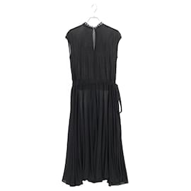 Céline Celine Polyester-Lammlederkleid Schwarz