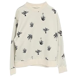 Jil Sander Palm Tree Intarsia Polyester Sweatshirt Weiß Andere