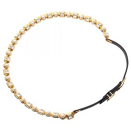 Chanel Coco Mark Leder Gürtel Schwarz