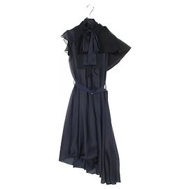 Sacai Polyesterkleid Blau Marineblau