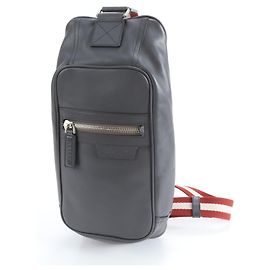 Bally Leather 2-Way Body Bag Brown