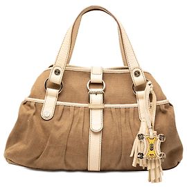 Céline Bolsa de lona marrom Celine Boogie com tassel Marrom