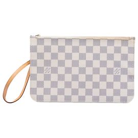 Louis Vuitton Neverfull MM Damier Azur Weiß Tasche Weiß