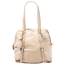 Prada Brown Nappa New Look Tote Brown Beige