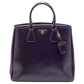 Sac Parabole en Saffiano Vernice Violet de Prada Violet Violet foncé