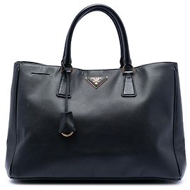 Prada Black Large Saffiano Lux Galleria Tote Black