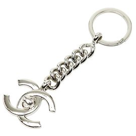 Llave de charm vintage con cierre giratorio Chanel Coco Mark Plata