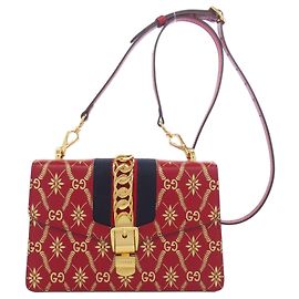 Borsa a Spalla Sylvie GG 524405 di Gucci Rosso