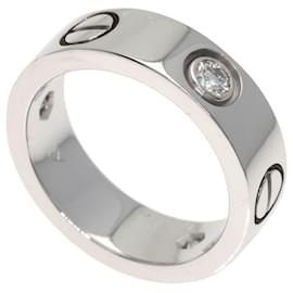 Cartier Love Ring Halb Diamant 18K Weißgold Golden