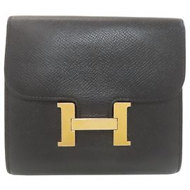 Hermès Constance Compact Bifold Wallet Black