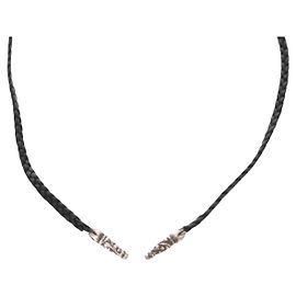 Chrome Hearts Scroll Razor Blade Necklace Black