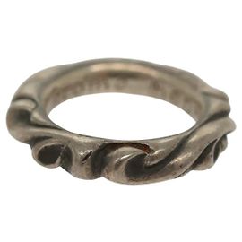 Chrome Hearts Scroll Band Ring Silvery