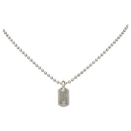Collana Chrome Hearts Tiny Dog Tag RS Cross Argento