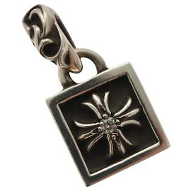 Collar Péndulo CH Plus 1 Diamante Enmarcado Chrome Hearts Plata